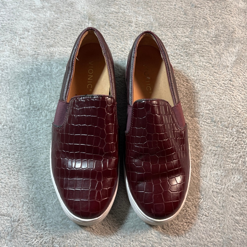Vionic Burgundy Slip-On Sneakers